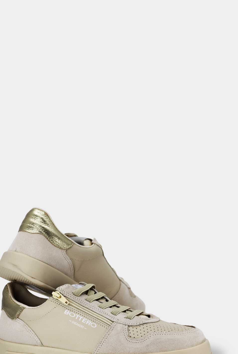 TENIS PARA MUJER ALAMI CUERO BEIGE