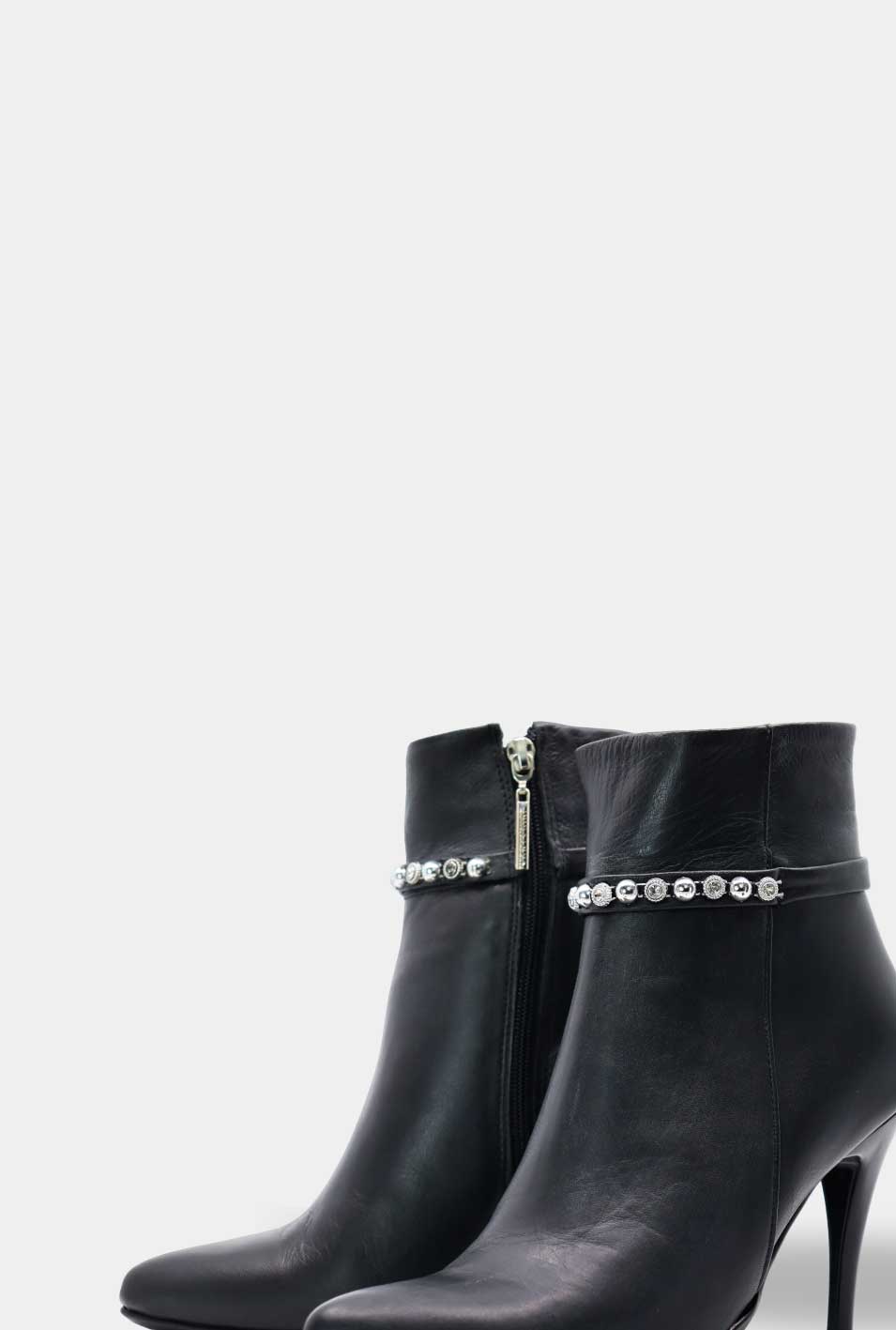 BOTINES PARA MUJER AMATISTA CUERO NEGRO
