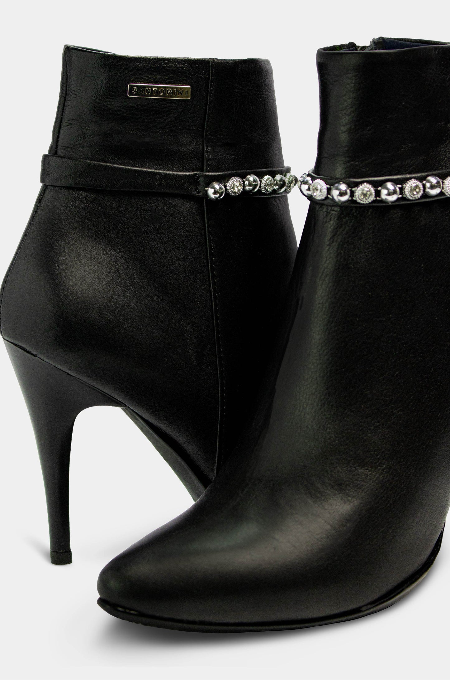 BOTINES PARA MUJER AMATISTA CUERO NEGRO