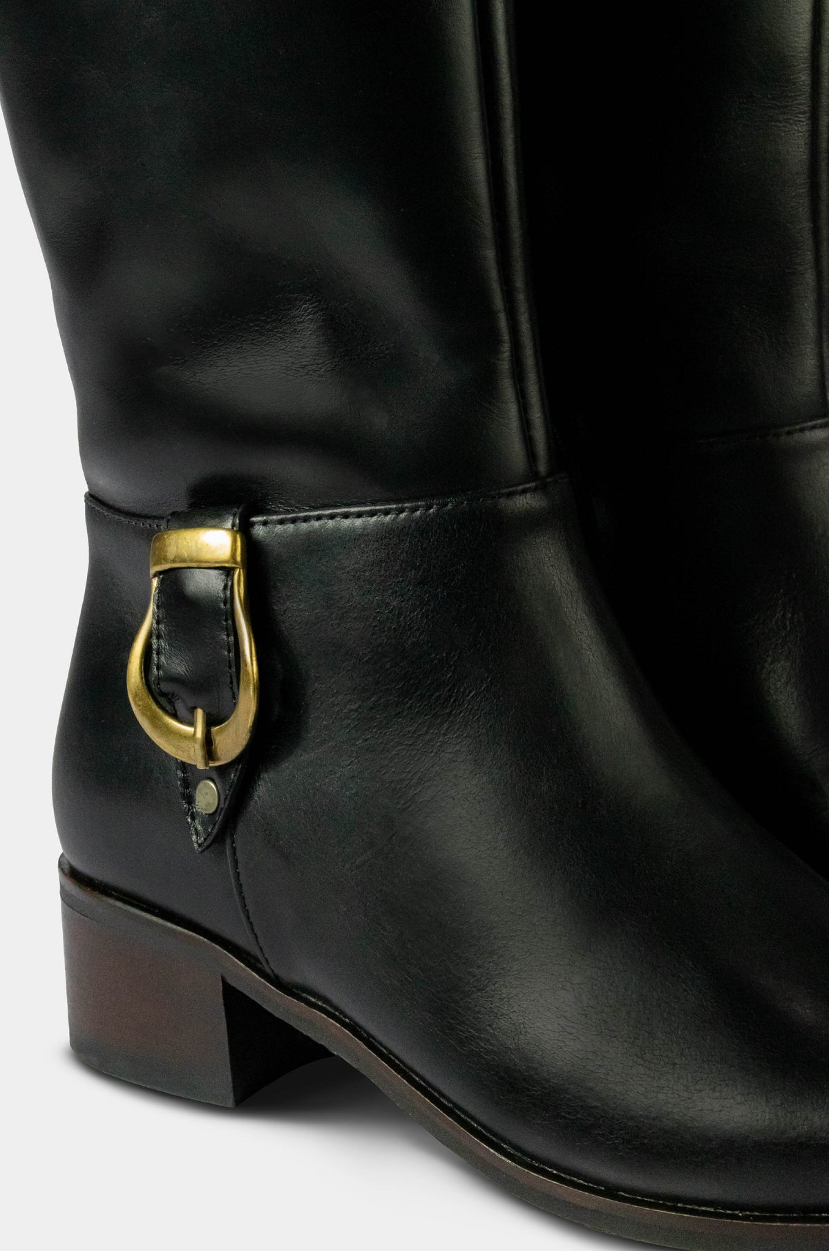 BOTAS PARA MUJER ZAIRA CUERO NEGRO SANTORINI - vista 3