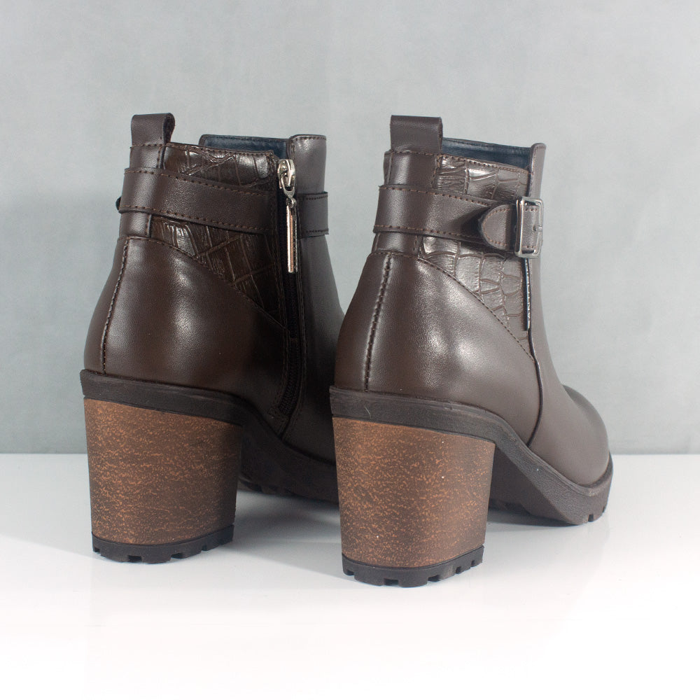 BOTINES PARA MUJER CUARZO CAFE SANTORINI - vista 4