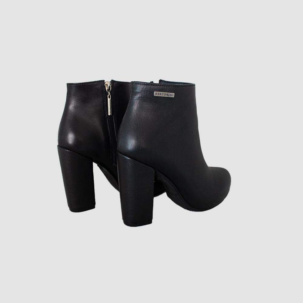 BOTINES PARA MUJER FARISA CUERO NEGRO SANTORINI - vista 4