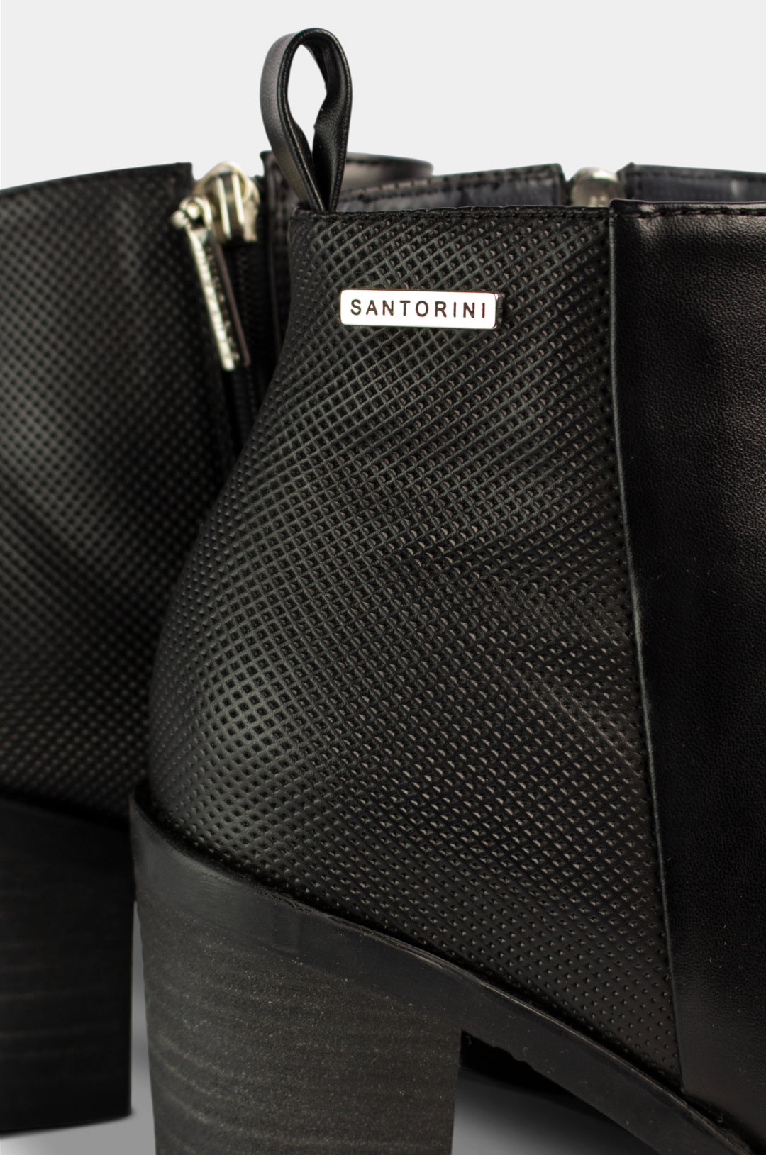 BOTINES PARA MUJER LANA NEGRO SANTORINI - vista 3