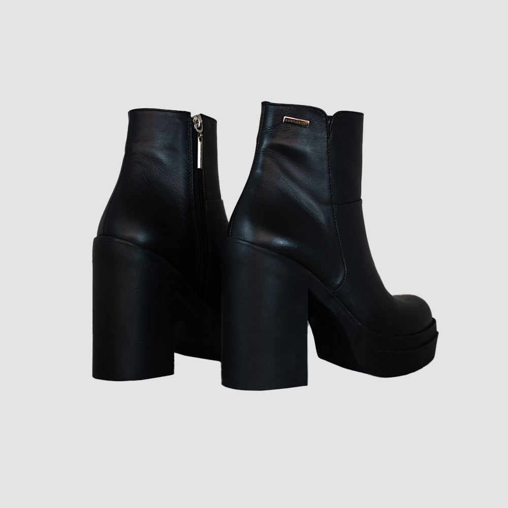 BOTINES PARA MUJER MINTA CUERO NEGRO SANTORINI - vista 4