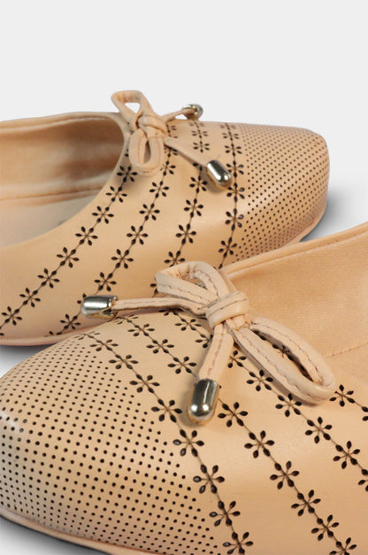 BALETAS PARA MUJER JOUD CUERO BEIGE