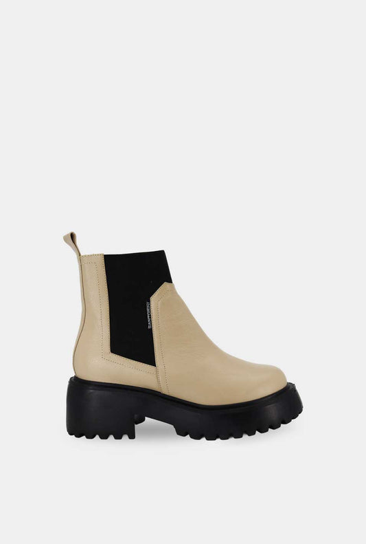 BOTINES PARA MUJER VIOLETTA CUERO BEIGE