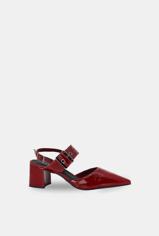 TACONES PARA MUJER GOLD VINOTINTO