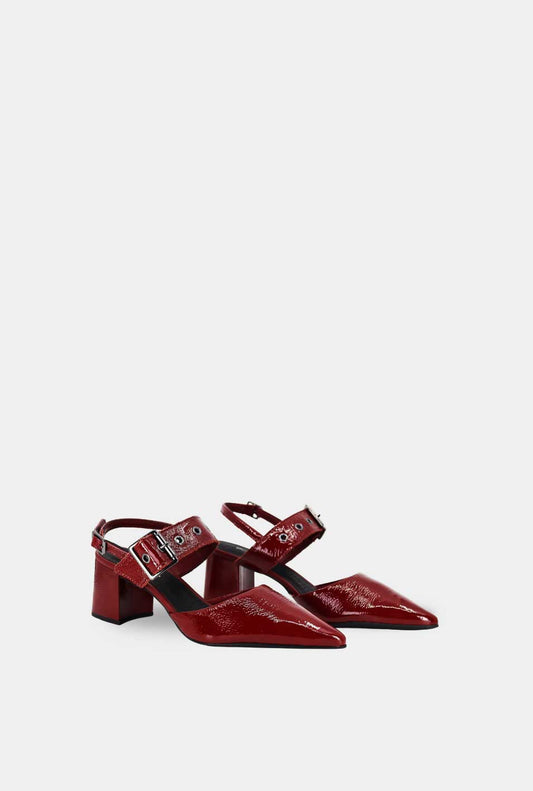 TACONES PARA MUJER GOLD VINOTINTO