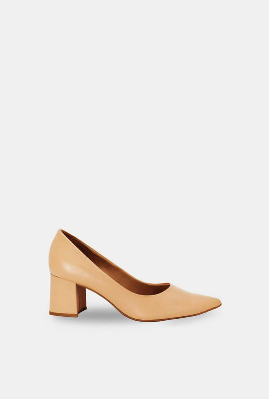 TACONES PARA MUJER LUJAN CUERO NUDE