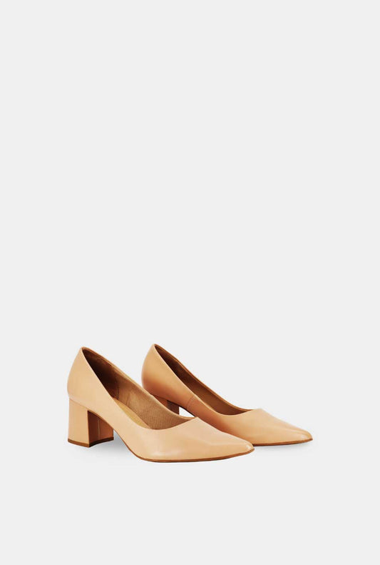 TACONES PARA MUJER LUJAN CUERO NUDE