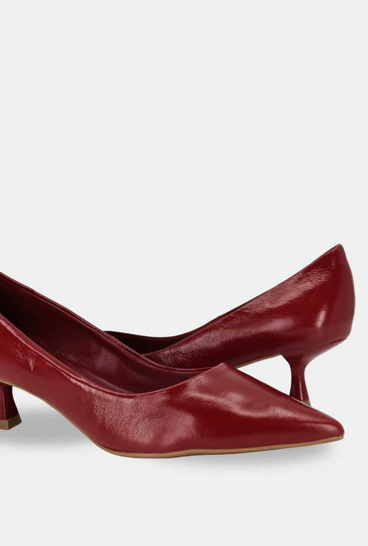 TACONES PARA MUJER ISADORA CUERO VINOTINTO
