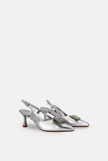 TACONES PARA MUJER SIRA PLATA