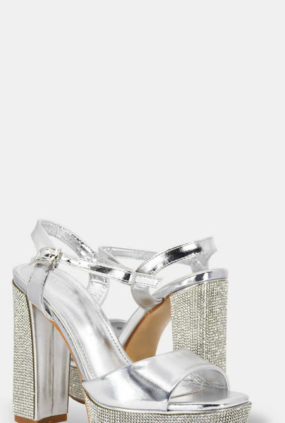 SANDALIAS PARA MUJER VIDRA PLATEADO