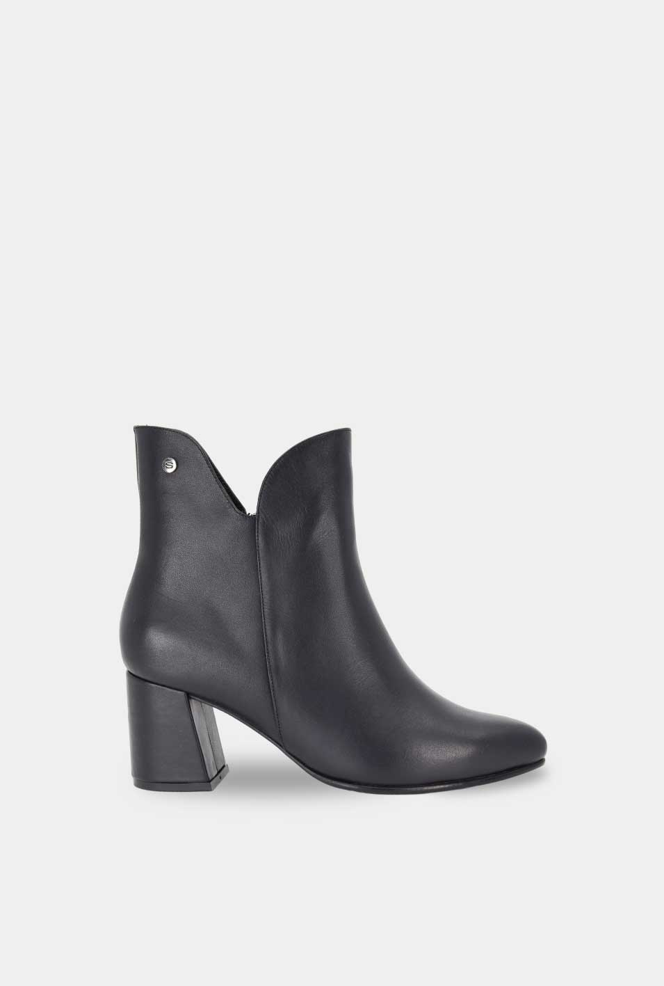 BOTINES PARA MUJER ALESSIA CUERO NEGRO