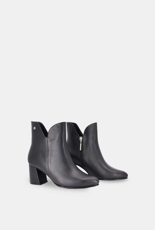 BOTINES PARA MUJER ALESSIA CUERO NEGRO
