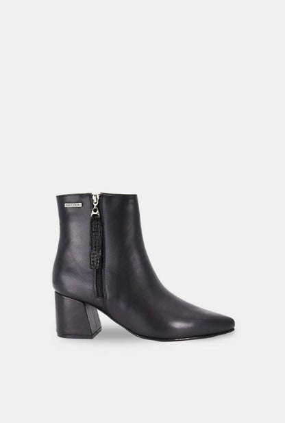 BOTINES PARA MUJER LIVIA CUERO NEGRO