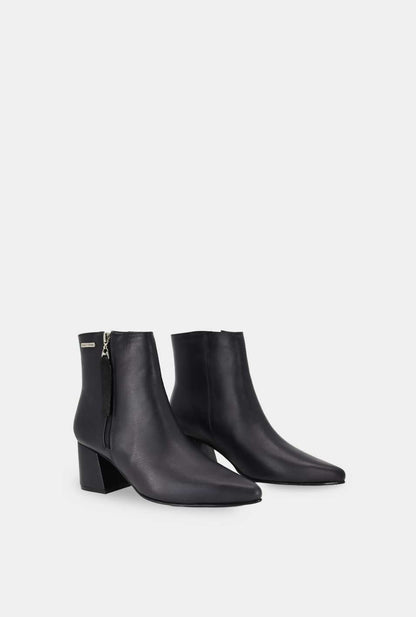 BOTINES PARA MUJER LIVIA CUERO NEGRO