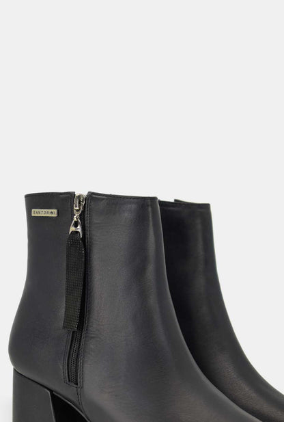 BOTINES PARA MUJER LIVIA CUERO NEGRO