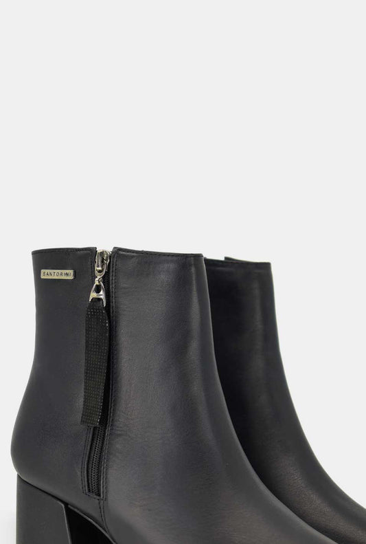 BOTINES PARA MUJER LIVIA CUERO NEGRO