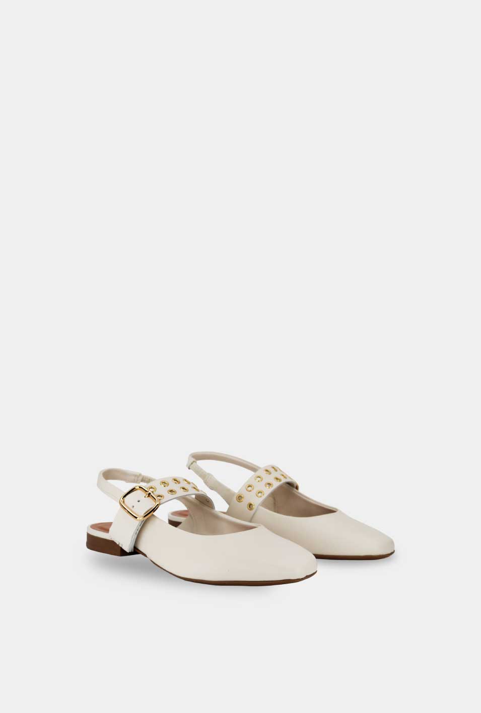BALETAS PARA MUJER AVELA CUERO BLANCO