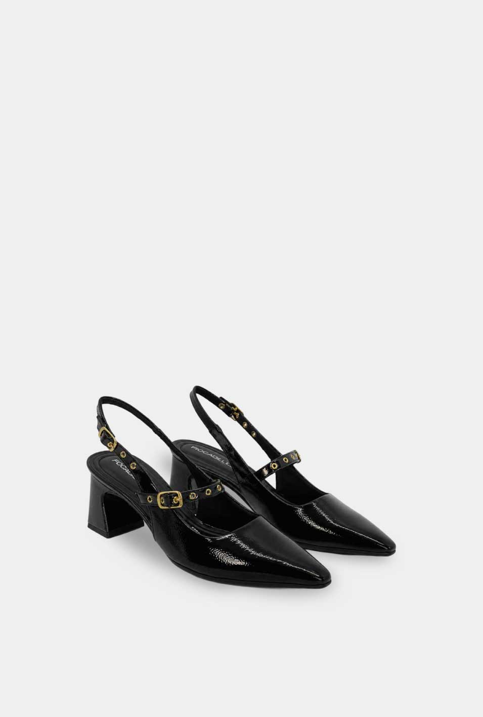 TACONES PARA MUJER GOLD NEGRO