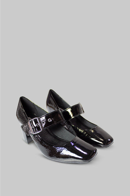 TACONES PARA MUJER GIOVANNA CUERO NEGRO