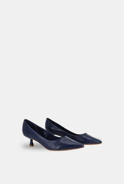 TACONES PARA MUJER ISADORA CUERO AZUL