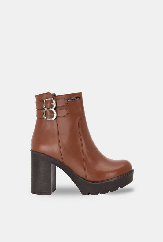 BOTINES PARA MUJER LUISA CUERO MIEL