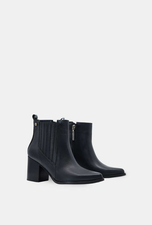 BOTINES PARA MUJER ARTENISA CUERO NEGRO