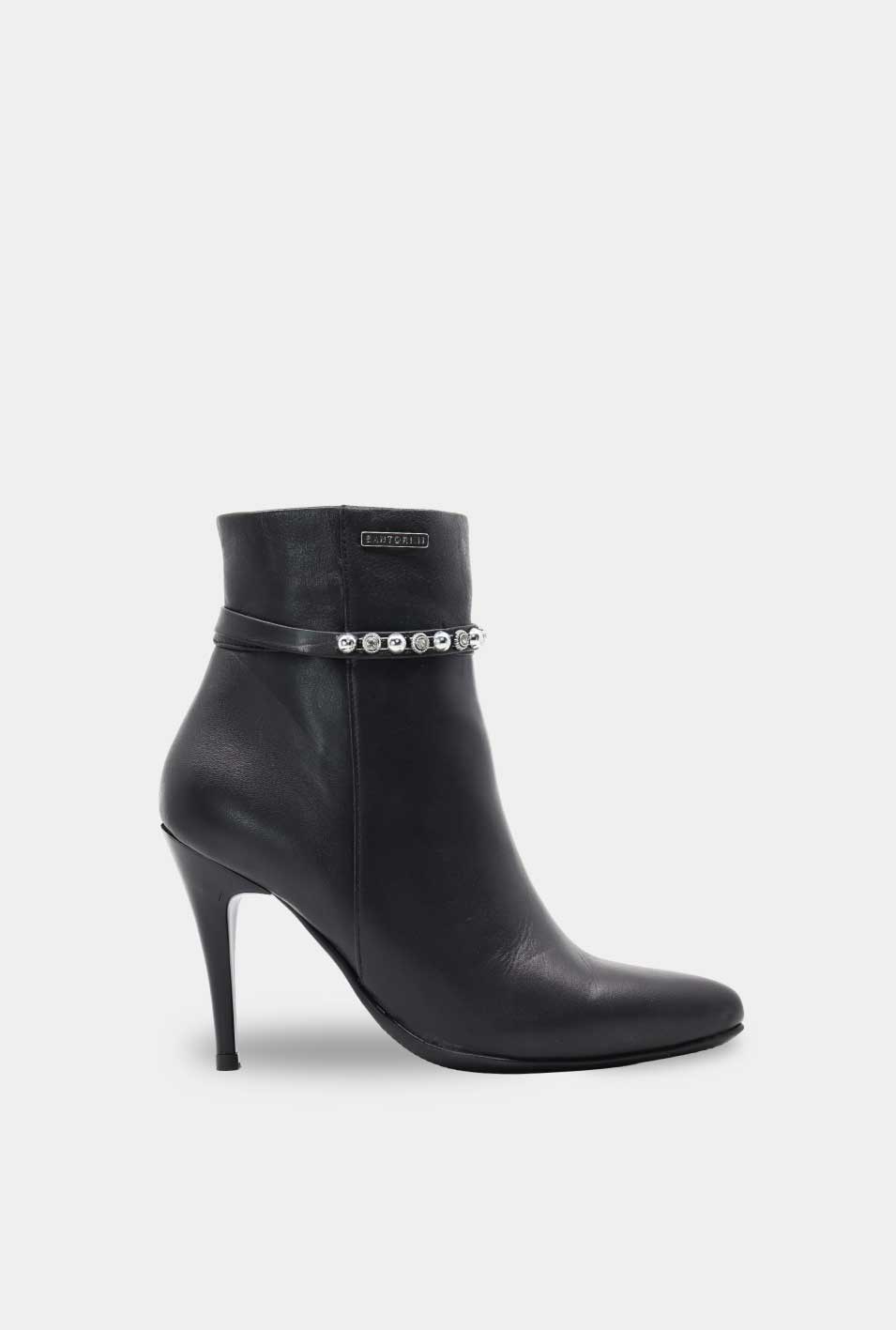 BOTINES PARA MUJER AMATISTA CUERO NEGRO