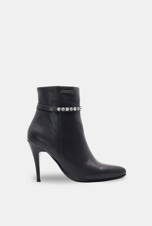 BOTINES PARA MUJER AMATISTA CUERO NEGRO