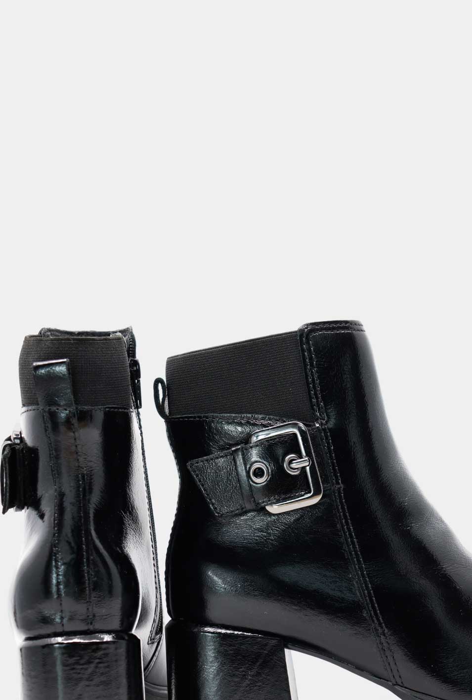 BOTINES PARA MUJER CLARICE CUERO NEGRO