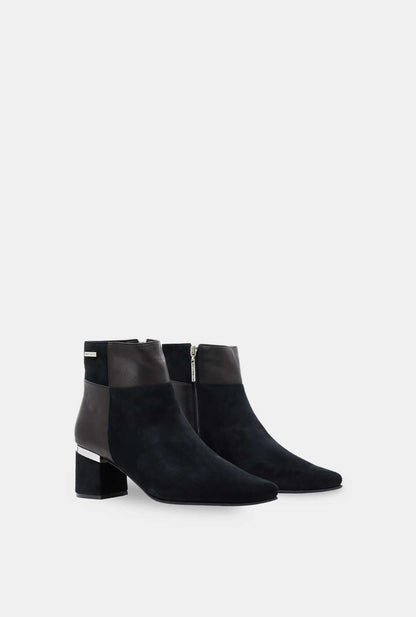 BOTINES PARA MUJER ISABELLA CUERO NEGRO