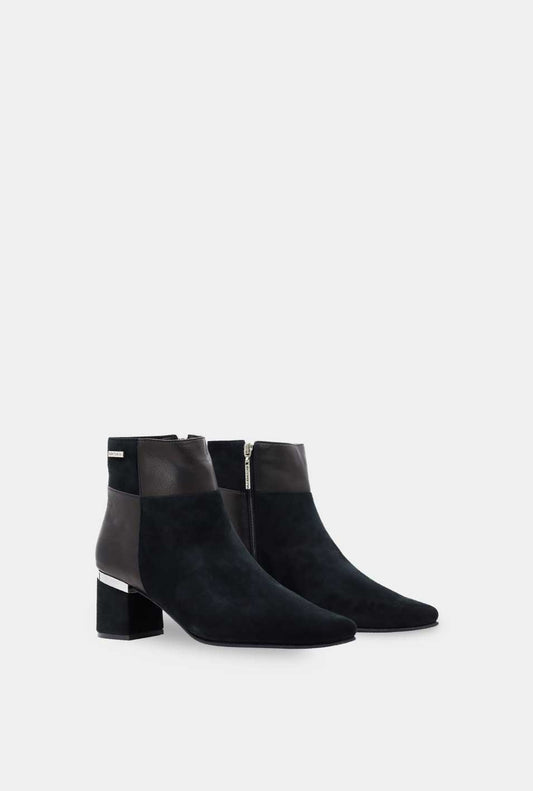 BOTINES PARA MUJER ISABELLA CUERO NEGRO