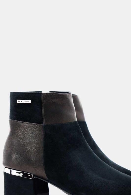 BOTINES PARA MUJER ISABELLA CUERO NEGRO