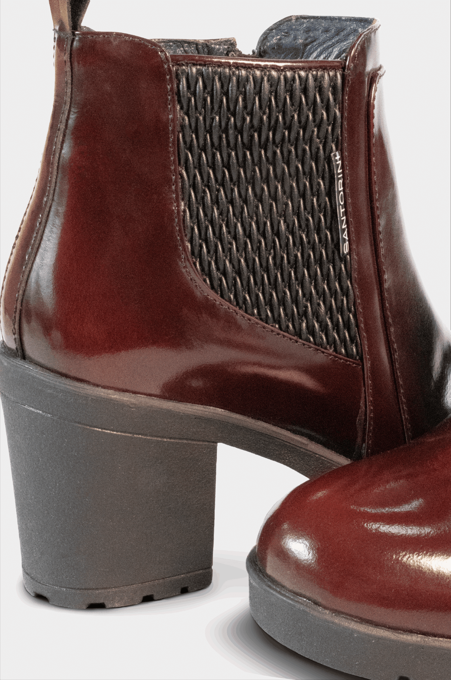 BOTINES PARA MUJER BRINA CUERO VINOTINTO