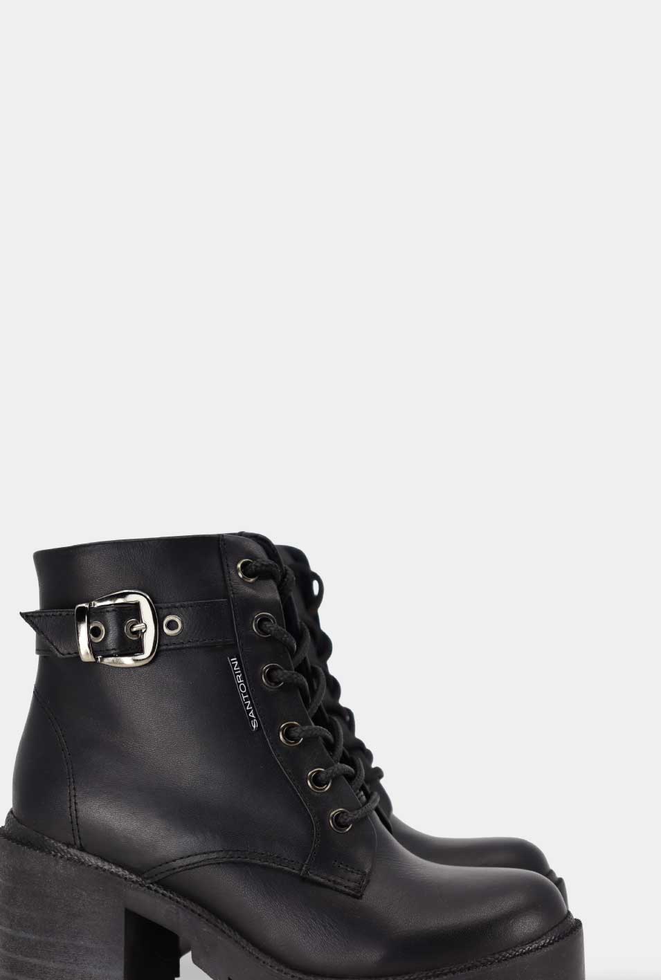 BOTINES PARA MUJER STAR CUERO NEGRO