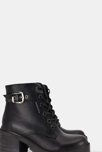 BOTINES PARA MUJER STAR CUERO NEGRO