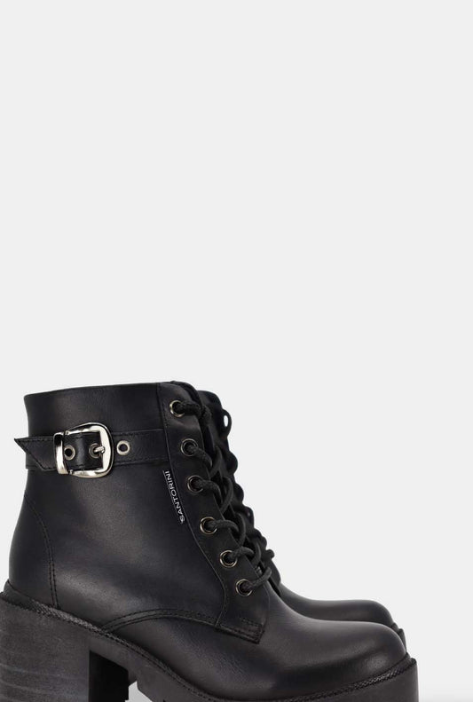 BOTINES PARA MUJER STAR CUERO NEGRO