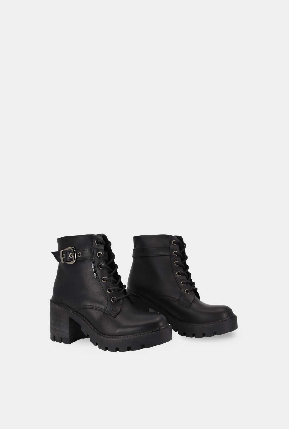 BOTINES PARA MUJER STAR CUERO NEGRO