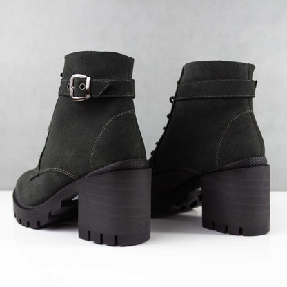 BOTINES PARA MUJER STAR CUERO GRIS