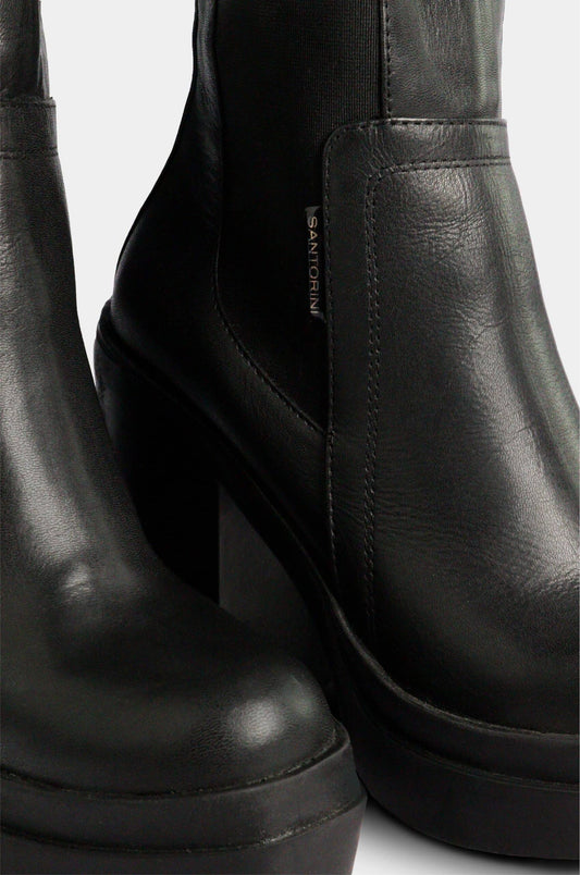 BOTINES PARA MUJER ROXI CUERO NEGRO