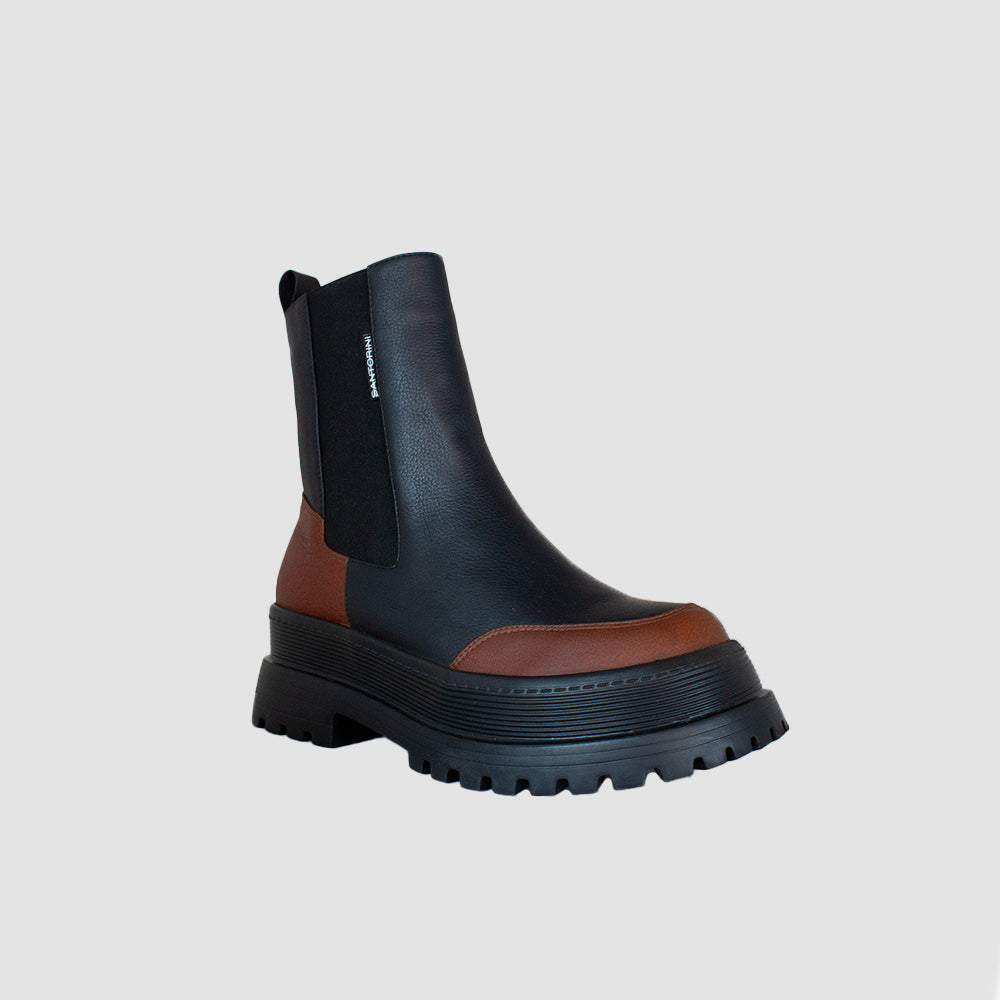 BOTINES PARA MUJER CHOLE CUERO NEGRO