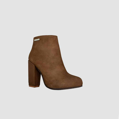 BOTINES PARA MUJER FARISA CUERO MIEL