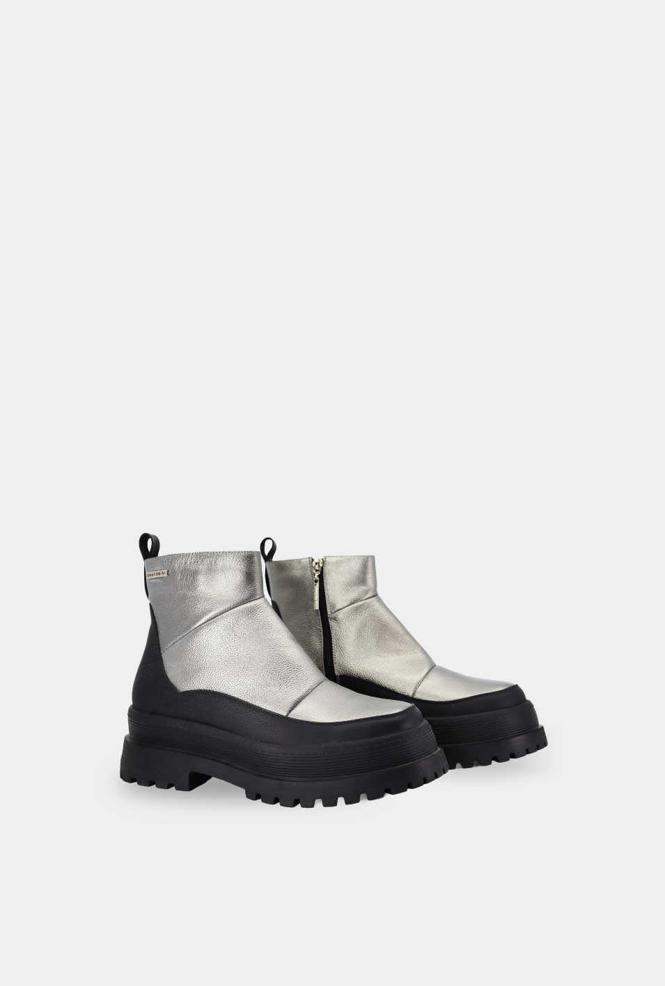 BOTINES PARA MUJER NELLY CUERO PLATA