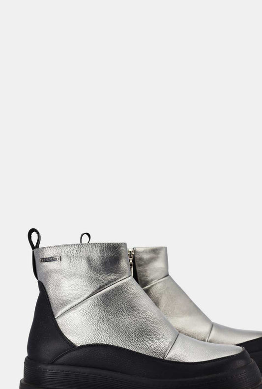 BOTINES PARA MUJER NELLY CUERO PLATA