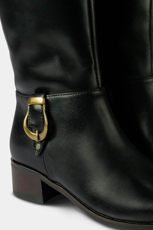 BOTAS PARA MUJER ZAIRA CUERO NEGRO