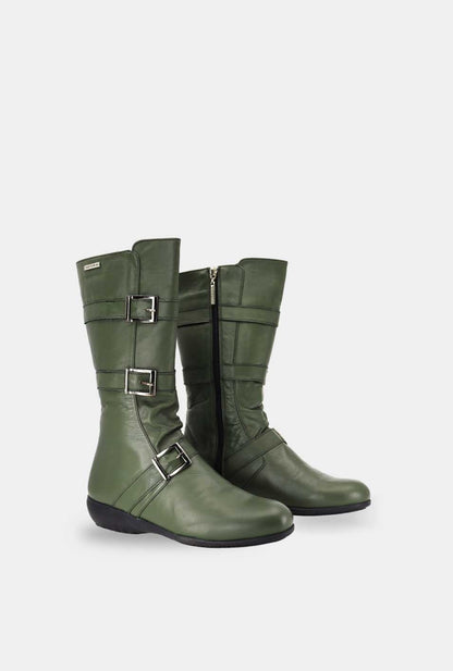 BOTAS PARA MUJER LEILA CUERO VERDE