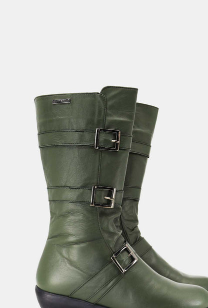 BOTAS PARA MUJER LEILA CUERO VERDE