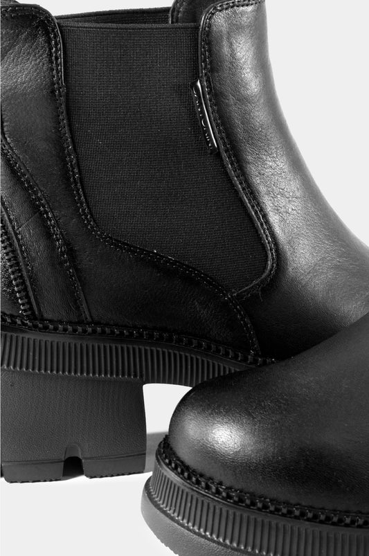 BOTINES PARA MUJER NAYA CUERO NEGRO